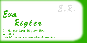 eva rigler business card